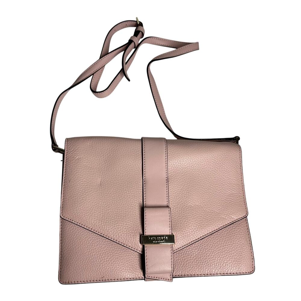 Kate Spade Parchment Drive Josephine Rose Jade Pebbled Leather Crossbody Purse